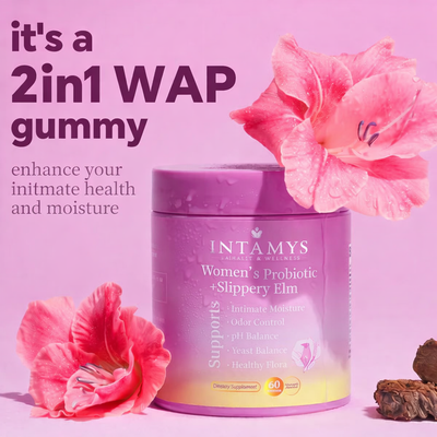 Intamys Probiotic & Slippery Elm Gummies for pH Balance and Dryness