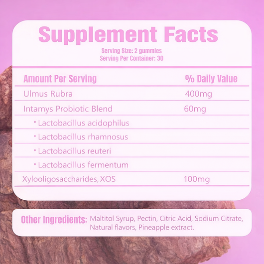 Intamys Probiotic & Slippery Elm Gummies for pH Balance and Dryness