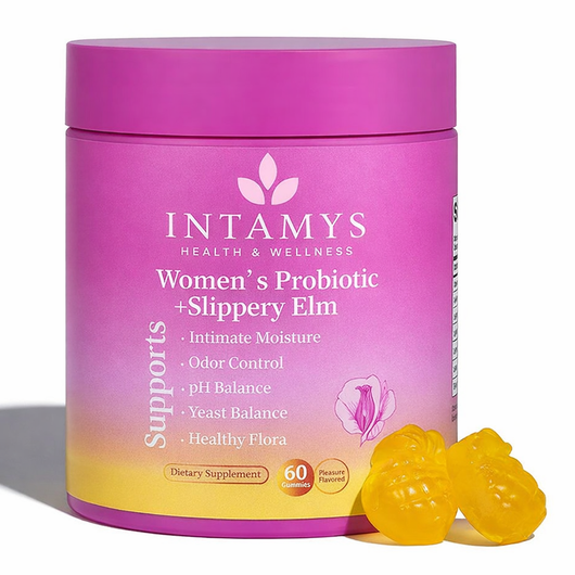 Intamys Probiotic & Slippery Elm Gummies for pH Balance and Dryness