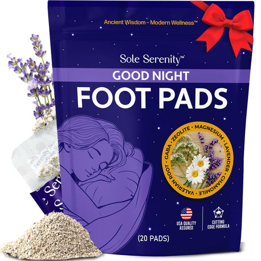 Detox Foot Pads – Zeolite & Ashwagandha | Good Night, Cleansing, Stress Relief, Pain Relief