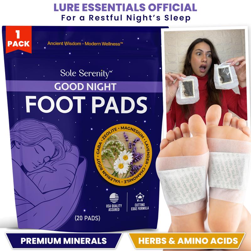 Detox Foot Pads – Zeolite & Ashwagandha | Good Night, Cleansing, Stress Relief, Pain Relief