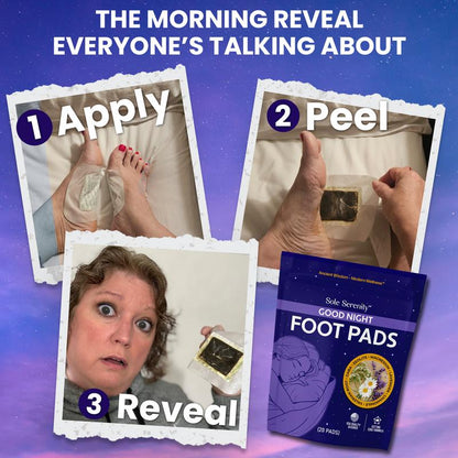 Detox Foot Pads – Zeolite & Ashwagandha | Good Night, Cleansing, Stress Relief, Pain Relief