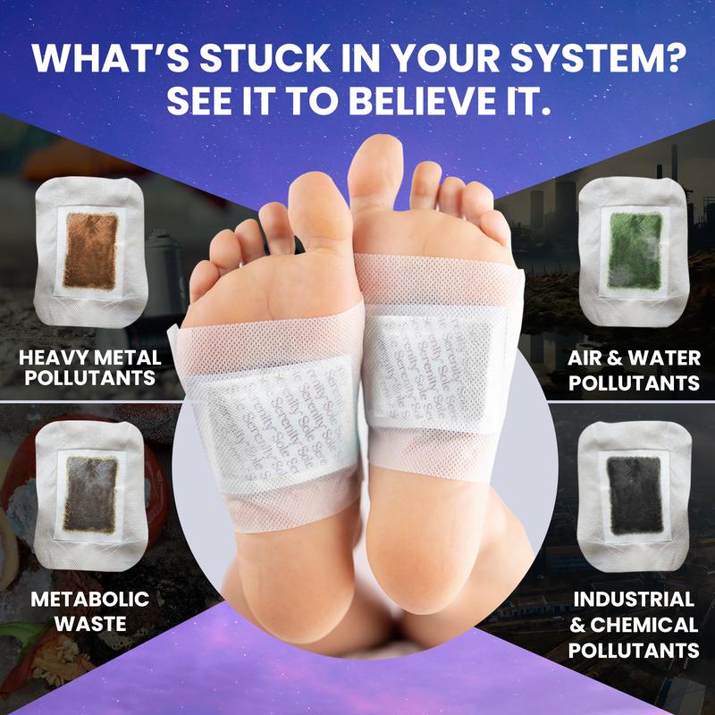 Detox Foot Pads – Zeolite & Ashwagandha | Good Night, Cleansing, Stress Relief, Pain Relief
