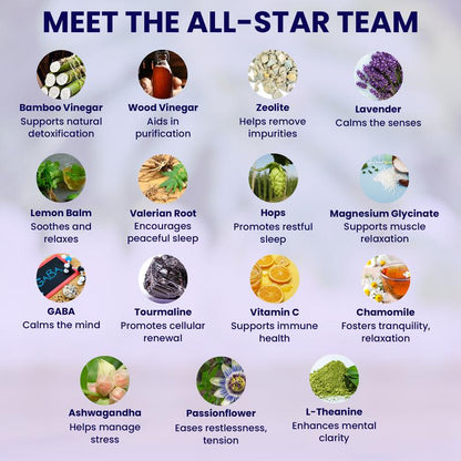 Detox Foot Pads – Zeolite & Ashwagandha | Good Night, Cleansing, Stress Relief, Pain Relief