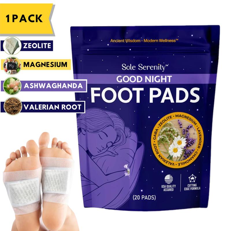 Detox Foot Pads – Zeolite & Ashwagandha | Good Night, Cleansing, Stress Relief, Pain Relief